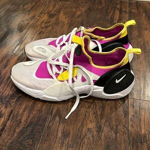 EUC NIKE MEN'S Huarache EDGE TXT QS White retro Yellow | size 14 | BQ5206 500